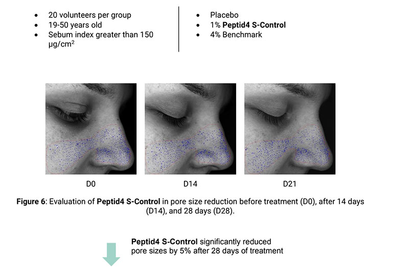 Novel tripeptide to control skin oiliness for all ages